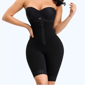 High Waist Curve Enhancing Tummy Control Shapewear with Lace Trim